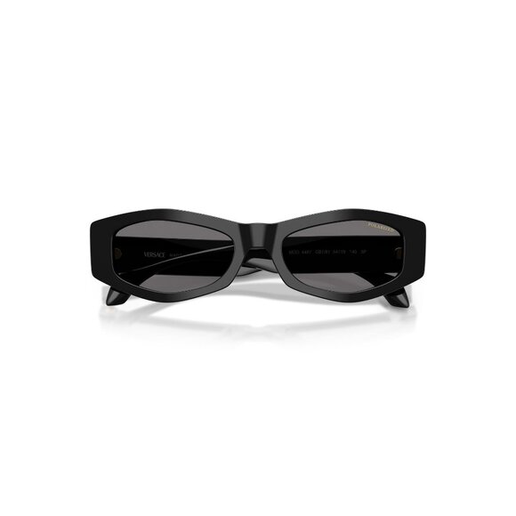 New VERSACE Black Polarised Rectangle VE4487 GB1/81 Sunglasses Women - Picture 4 of 6